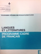Premier programme de français publié par le Ministère de l'éducation en 1969